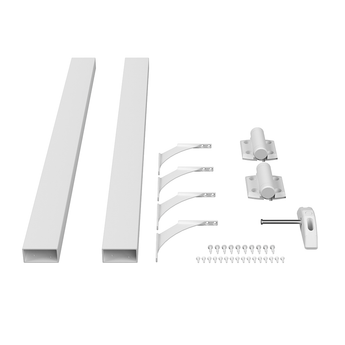 Deckorators Rapid Rail Gate Jamb Kit Parts in Textured White #color_textured-white